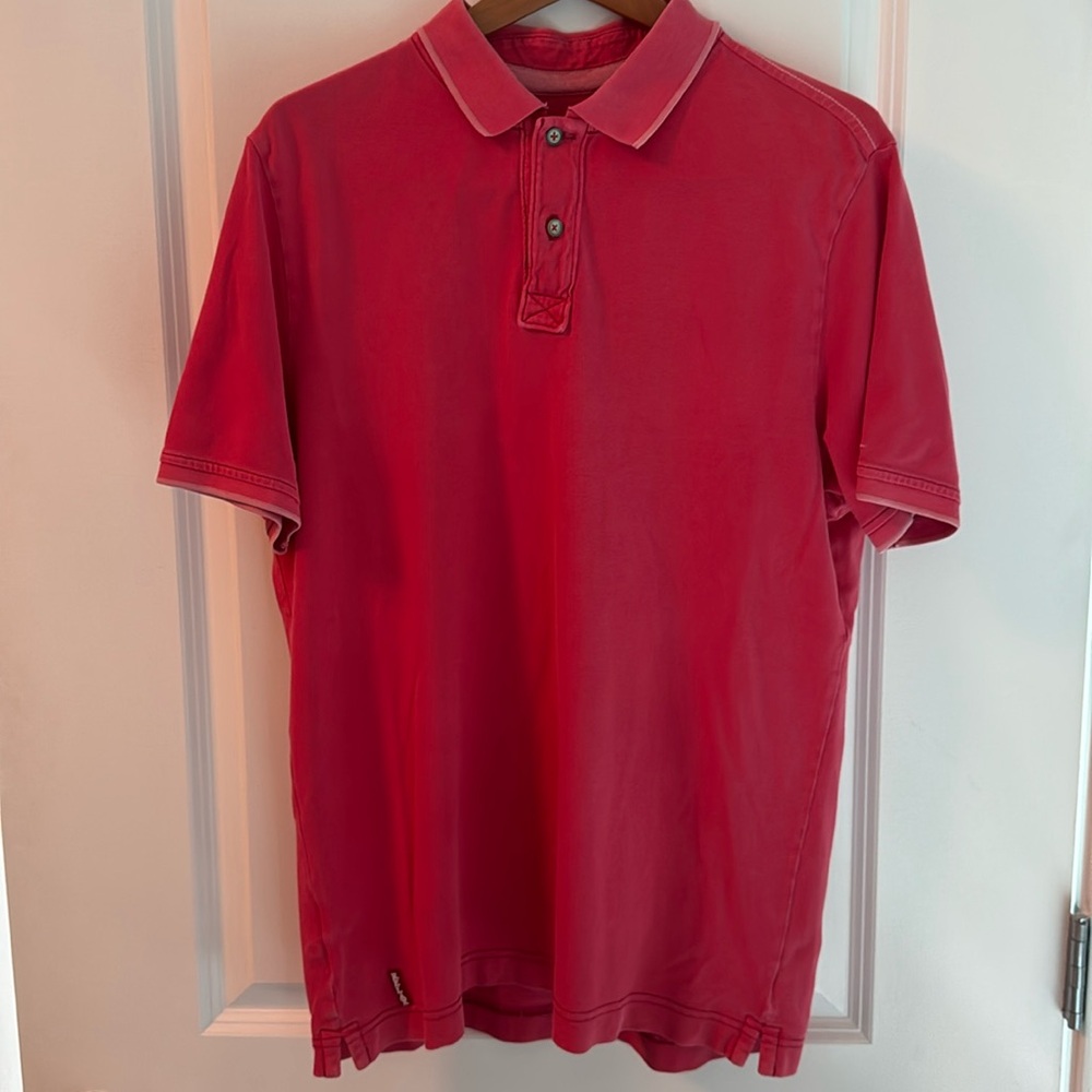 Tommy Bahama Island Modern Fit Polo Size Medium - Pink Coral